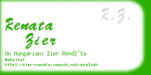 renata zier business card